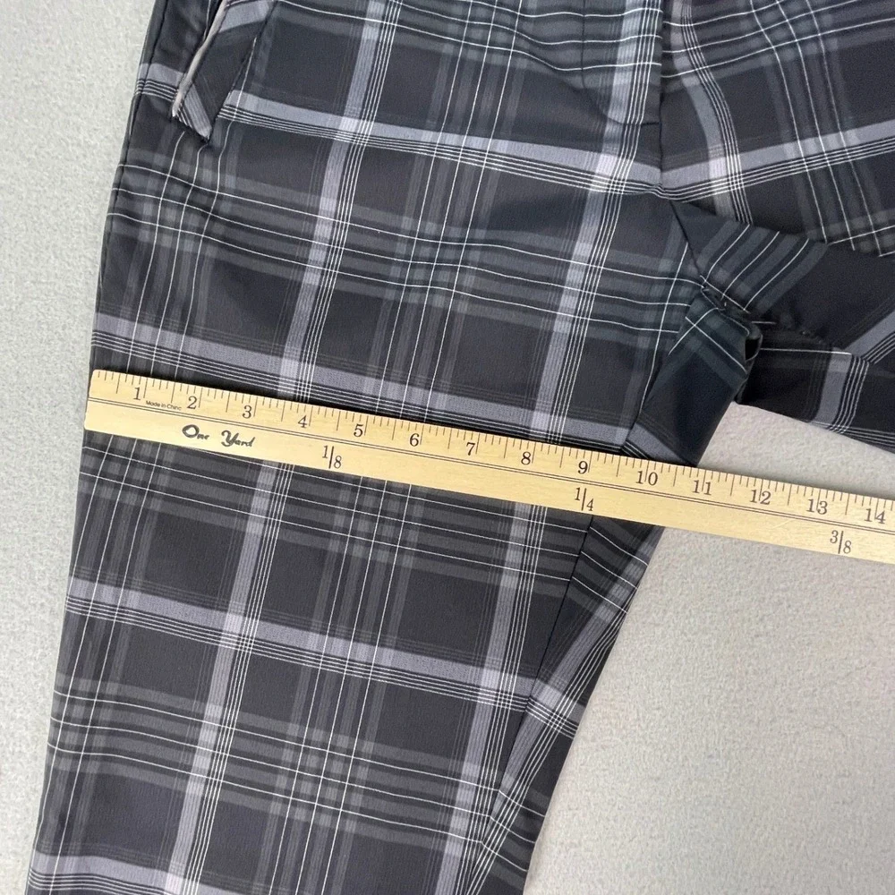 Nike Golf Pants Womens 6 Black Plaid Tour Performance Dri-FIT Straight Trousers